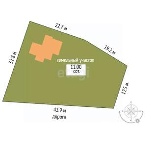 Дом 120м², 2-этажный, участок 11 сот.