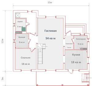 Дом 305м², 2-этажный, участок 7 сот.  