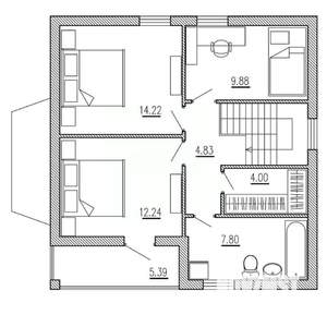 Дом 130м², 2-этажный, участок 6 сот.  