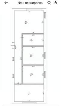Дом 105м², 1-этажный, участок 6 сот.  
