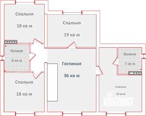 Дом 305м², 2-этажный, участок 7 сот.  