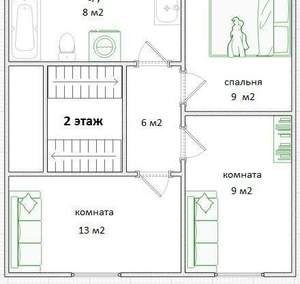 Дача 100м², 2-этажный, участок 12 сот.  