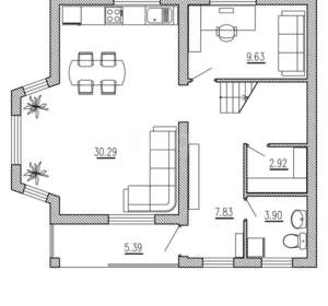 Дом 130м², 2-этажный, участок 6 сот.  