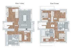 Коттедж 175м², 2-этажный, участок 6 сот.  