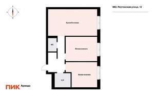 2-к квартира, на длительный срок, 54м2, 7/15 этаж