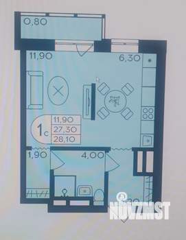 Студия квартира, на длительный срок, 28м2, 17/17 этаж