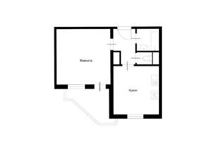 1-к квартира, на длительный срок, 35м2, 9/16 этаж