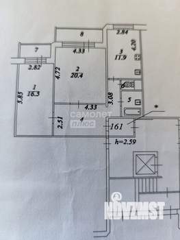 2-к квартира, на длительный срок, 71м2, 5/9 этаж