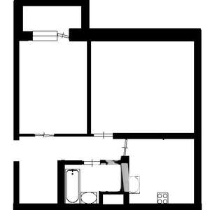 1-к квартира, на длительный срок, 42м2, 2/17 этаж