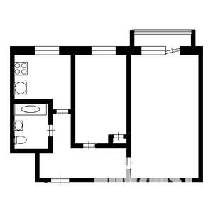 2-к квартира, на длительный срок, 43м2, 3/9 этаж