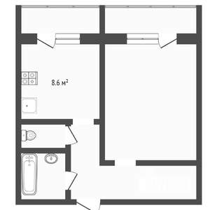 1-к квартира, на длительный срок, 40м2, 2/14 этаж