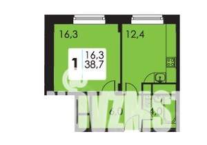 1-к квартира, на длительный срок, 39м2, 1/19 этаж