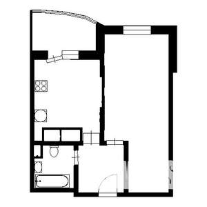 1-к квартира, на длительный срок, 43м2, 3/25 этаж