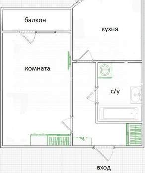 1-к квартира, на длительный срок, 38м2, 17/17 этаж