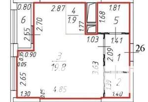 Студия квартира, на длительный срок, 31м2, 3/25 этаж