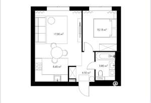 1-к квартира, на длительный срок, 41м2, 15/30 этаж