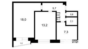 2-к квартира, на длительный срок, 49м2, 2/10 этаж