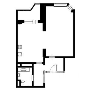 1-к квартира, на длительный срок, 48м2, 12/25 этаж