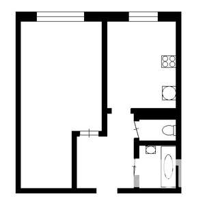 1-к квартира, на длительный срок, 36м2, 1/5 этаж
