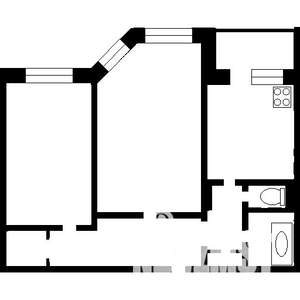 2-к квартира, на длительный срок, 56м2, 1/16 этаж