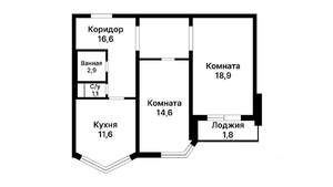 2-к квартира, на длительный срок, 60м2, 11/25 этаж