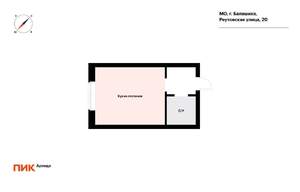 Студия квартира, на длительный срок, 20м2, 4/16 этаж