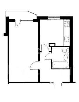 1-к квартира, на длительный срок, 44м2, 4/21 этаж
