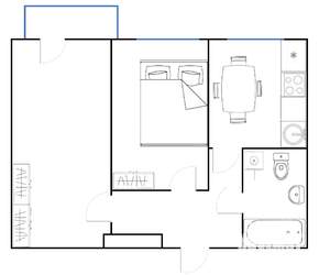 2-к квартира, на длительный срок, 50м2, 10/17 этаж