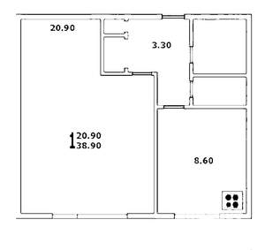 1-к квартира, на длительный срок, 38м2, 11/14 этаж