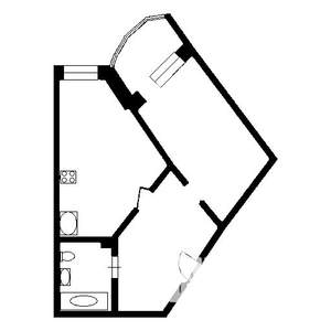 1-к квартира, на длительный срок, 55м2, 4/16 этаж