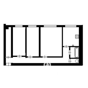 2-к квартира, на длительный срок, 55м2, 2/4 этаж
