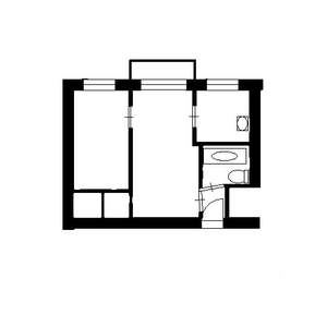2-к квартира, на длительный срок, 43м2, 5/5 этаж