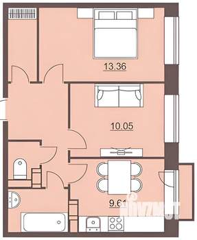 2-к квартира, на длительный срок, 49м2, 15/17 этаж
