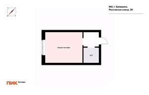 Студия квартира, на длительный срок, 20м2, 11/16 этаж