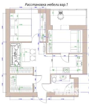 2-к квартира, на длительный срок, 45м2, 5/18 этаж