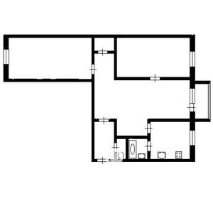 3-к квартира, на длительный срок, 57м2, 4/5 этаж