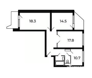 3-к квартира, на длительный срок, 82м2, 10/17 этаж
