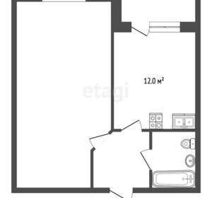 1-к квартира, вторичка, 42м2, 8/26 этаж