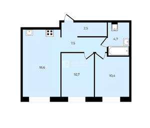 3-к квартира, вторичка, 54м2, 12/15 этаж