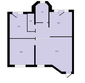 3-к квартира, вторичка, 90м2, 2/3 этаж