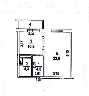 1-к квартира, вторичка, 42м2, 15/19 этаж