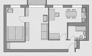 2-к квартира, вторичка, 56м2, 3/3 этаж