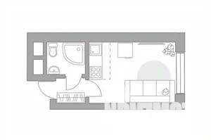 Студия квартира, вторичка, 20м2, 2/25 этаж