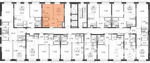 2-к квартира, строящийся дом, 34м2, 22/22 этаж