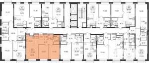 3-к квартира, строящийся дом, 56м2, 20/22 этаж