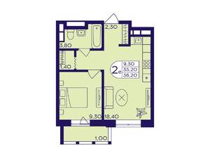 1-к квартира, вторичка, 36м2, 16/17 этаж