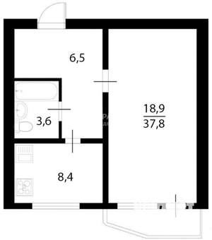 1-к квартира, вторичка, 38м2, 14/17 этаж
