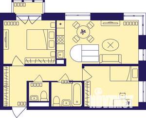 3-к квартира, вторичка, 50м2, 10/23 этаж