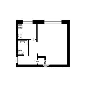 1-к квартира, вторичка, 33м2, 1/9 этаж