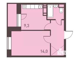 1-к квартира, вторичка, 35м2, 14/17 этаж
